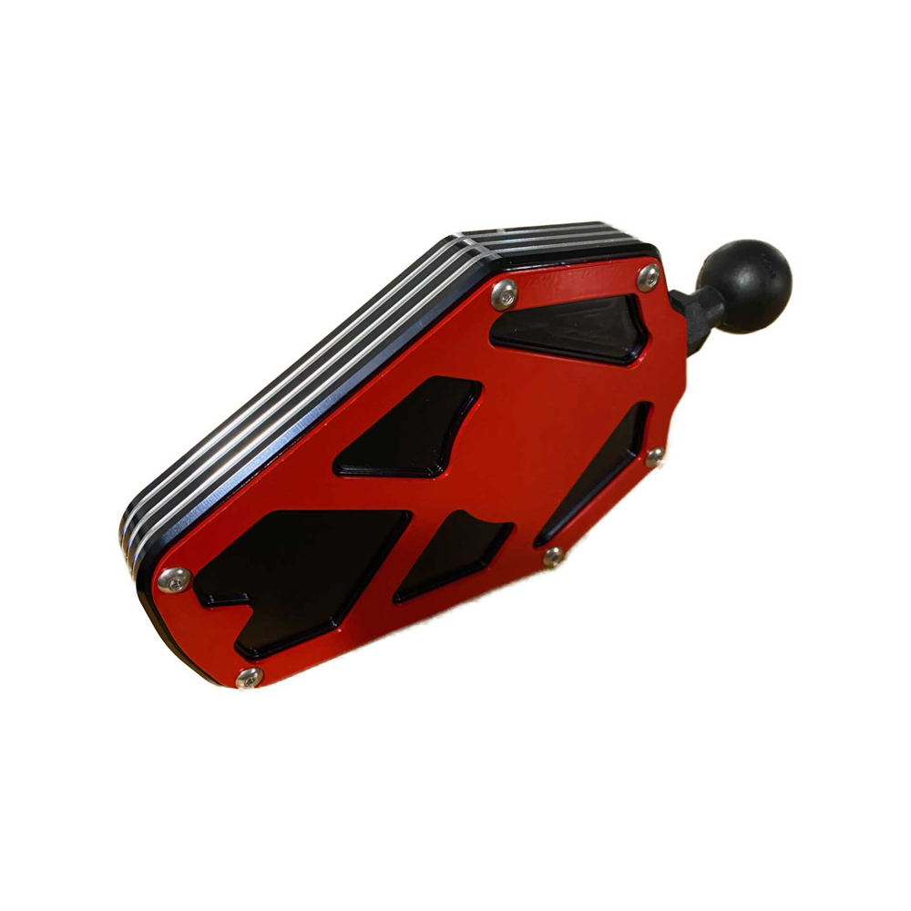 BILLET ALUMINUM SIDE MIRROR  AJK Offroad 1.875" RED 