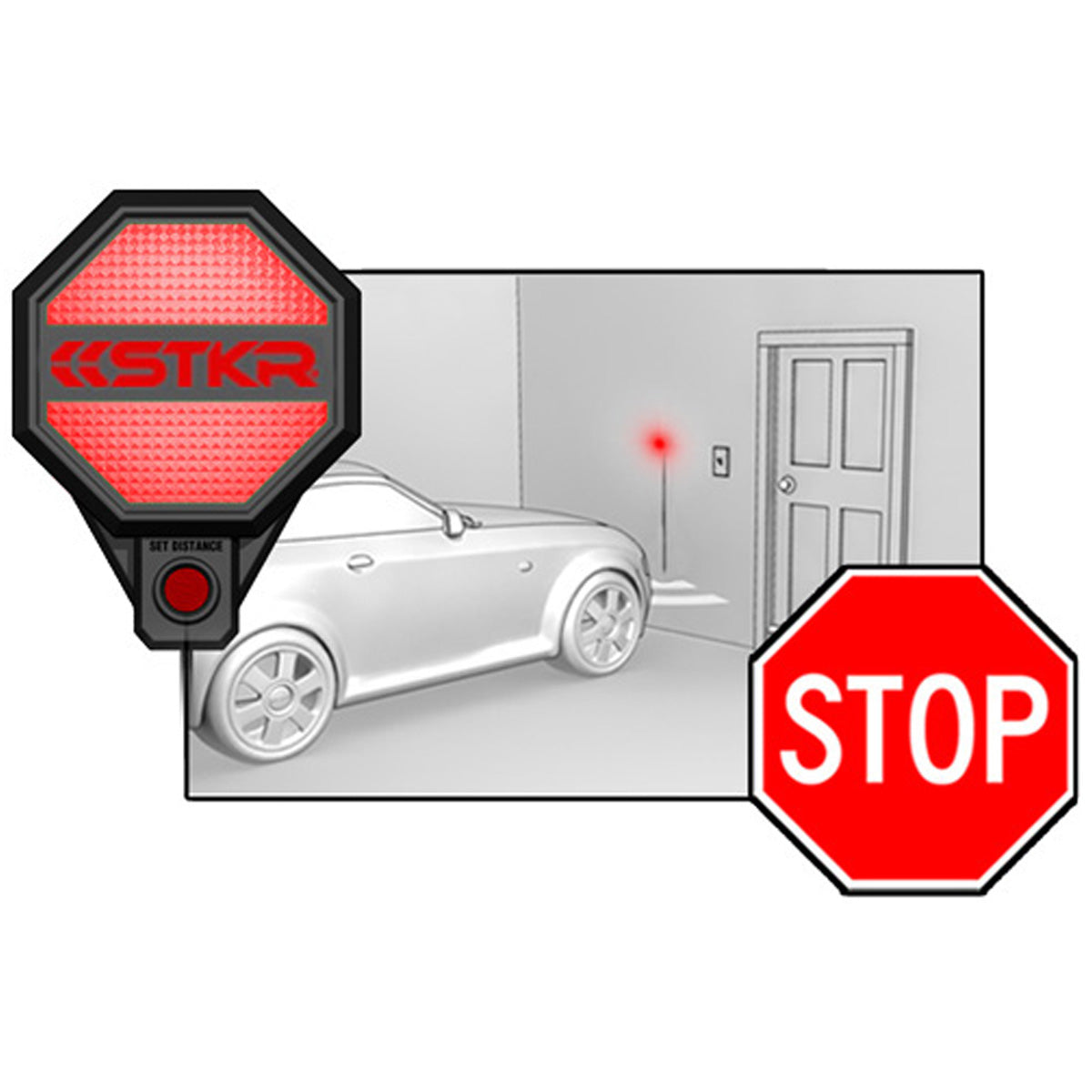 Photo of Adjustable Garage Parking Sensor by STKR Concepts - Premium Garage Parking Assist for UTVs / Side by Sides