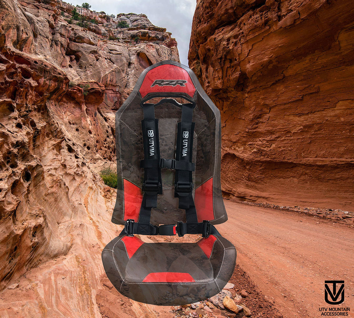 Photo of RZR 4-Point Harness Seat Pass Through Kit (2 Seats) with Override Clip by UTV Mountain Accessories - Premium Seats & Seat Accessories for UTVs / Side by Sides