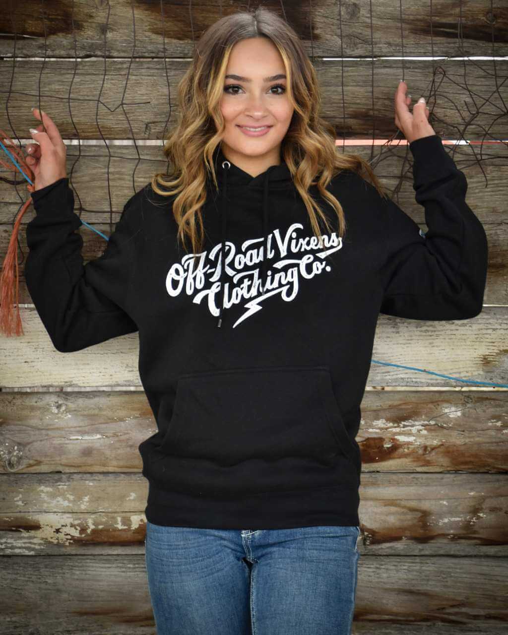 Photo of Rewind 2.0 Unisex Pullover Hoodie by OFF-ROAD VIXENS CLOTHING CO. - Premium Apparel & Accessories for UTVs / Side by Sides