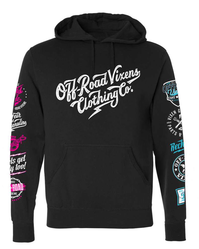 Photo of Rewind 2.0 Unisex Pullover Hoodie by OFF-ROAD VIXENS CLOTHING CO. - Premium Apparel & Accessories for UTVs / Side by Sides