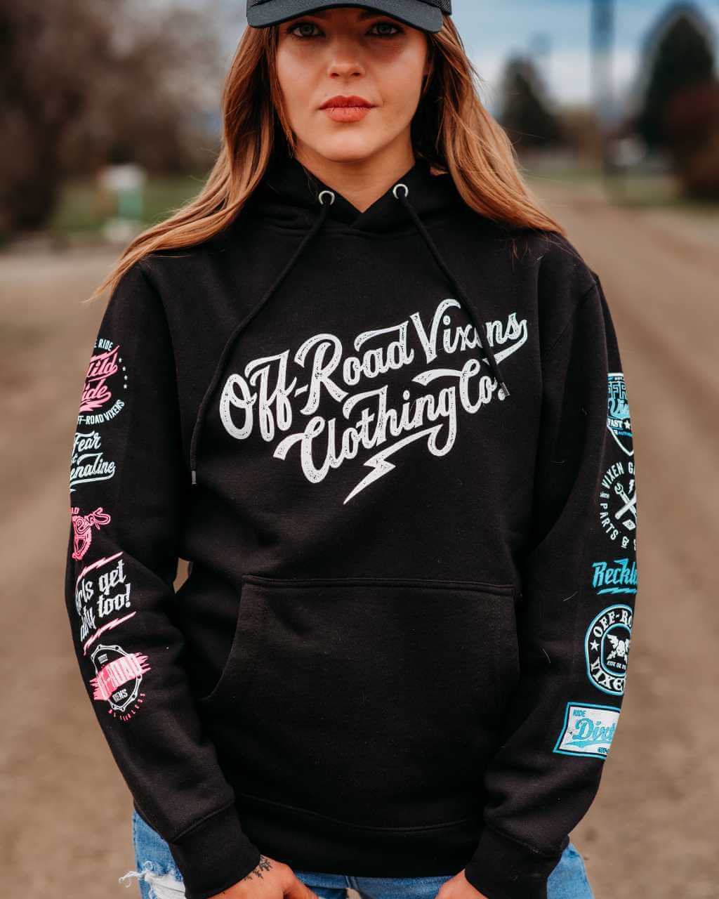 Photo of Rewind 2.0 Unisex Pullover Hoodie by OFF-ROAD VIXENS CLOTHING CO. - Premium Apparel & Accessories for UTVs / Side by Sides