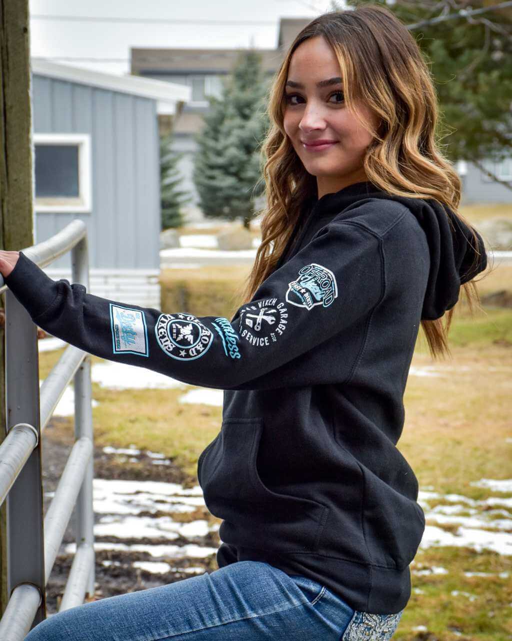 Photo of Rewind 2.0 Unisex Pullover Hoodie by OFF-ROAD VIXENS CLOTHING CO. - Premium Apparel & Accessories for UTVs / Side by Sides