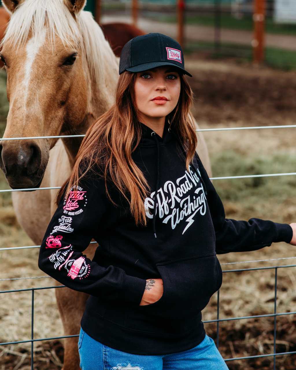 Photo of Rewind 2.0 Unisex Pullover Hoodie by OFF-ROAD VIXENS CLOTHING CO. - Premium Apparel & Accessories for UTVs / Side by Sides