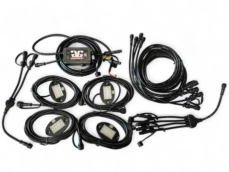 Revo 4 Piece RGB Bluetooth Rock Light Kit