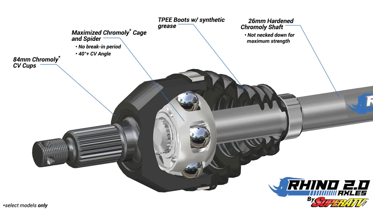 Yamaha YXZ Rhino 2.0 Heavy-Duty Axle