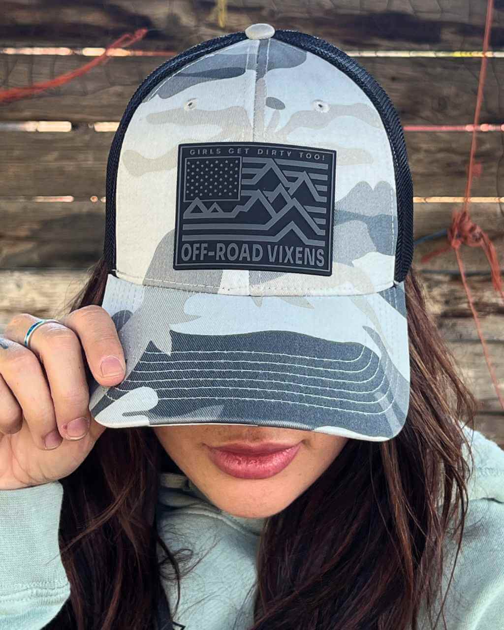 Photo of Ride Free Camo Trucker by OFF-ROAD VIXENS CLOTHING CO. - Premium Hats for UTVs / Side by Sides