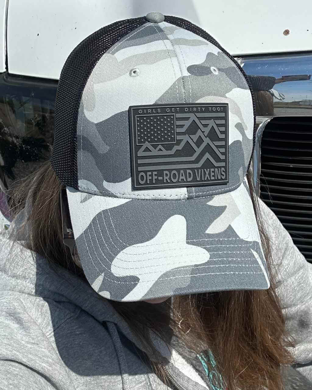 Photo of Ride Free Camo Trucker by OFF-ROAD VIXENS CLOTHING CO. - Premium Hats for UTVs / Side by Sides