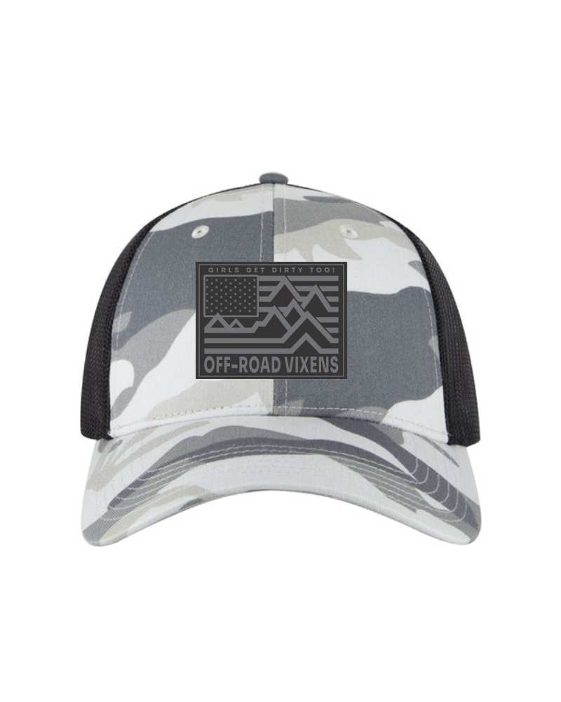 Photo of Ride Free Camo Trucker by OFF-ROAD VIXENS CLOTHING CO. - Premium Hats for UTVs / Side by Sides