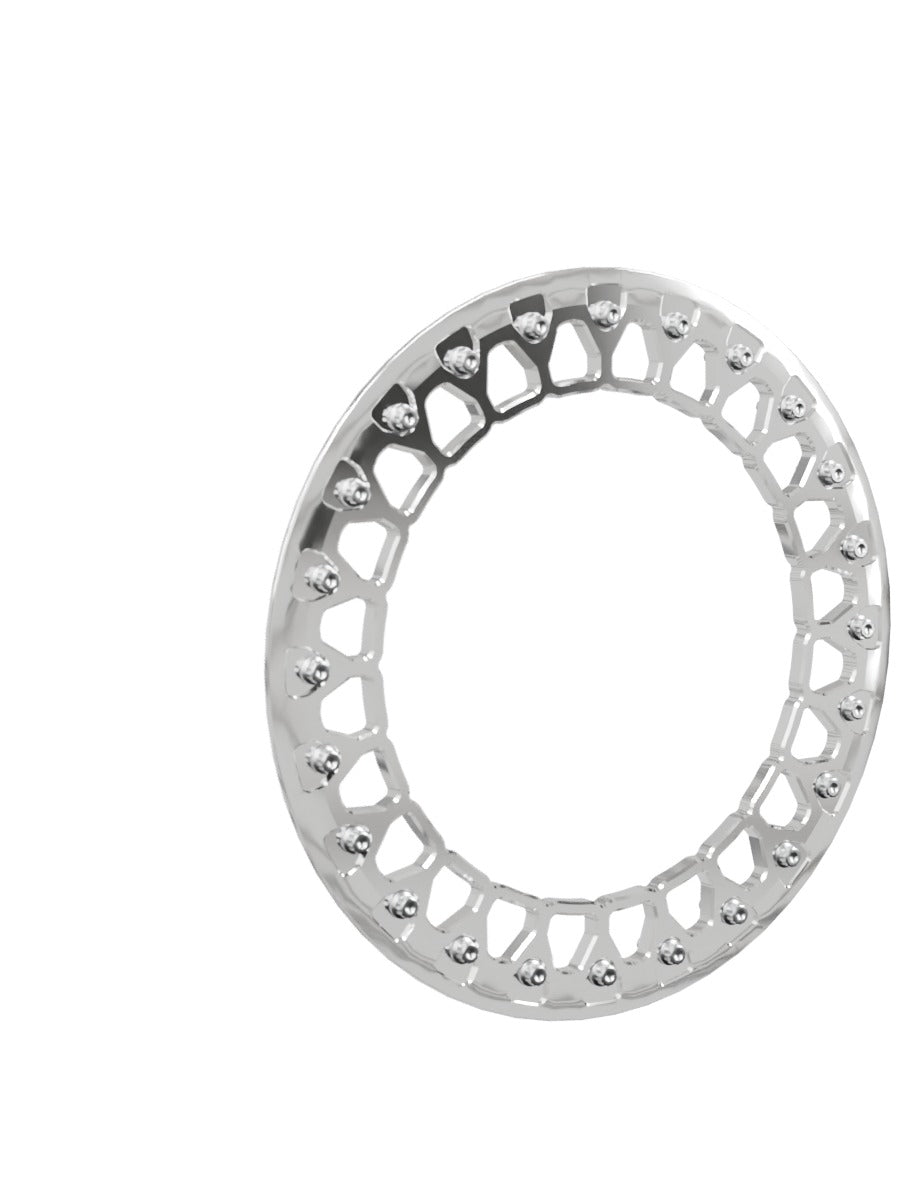 Packard Icon - FF Forged Beadlock - Silver - beadlock ring option ring polished v3