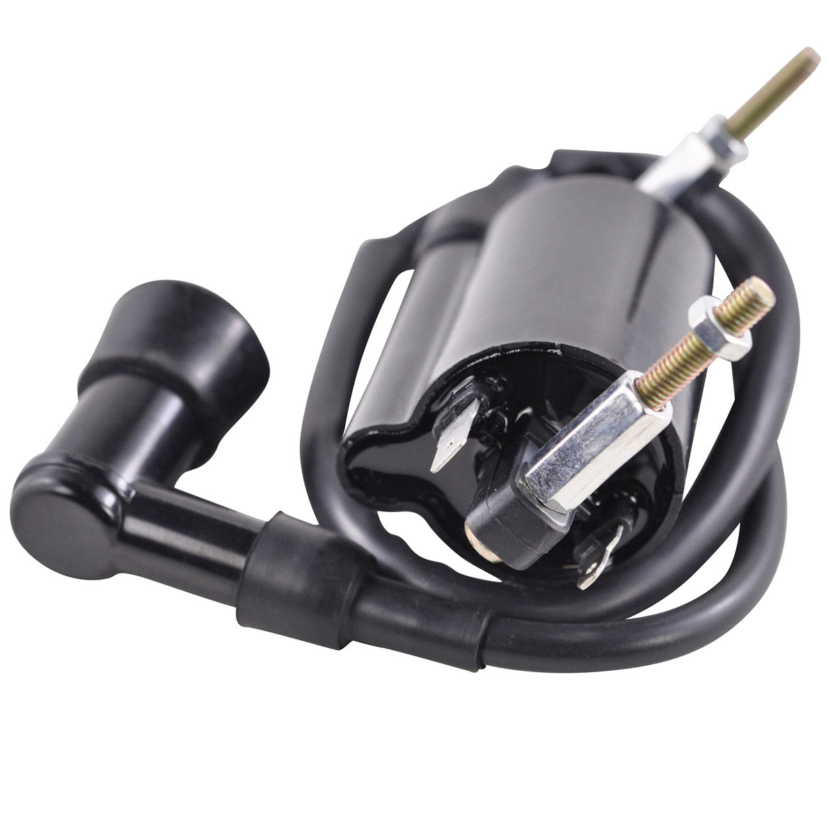 Photo of External Ignition Coil with Spark Plug Cap for Kawasaki KLF 300 Bayou B C 1988-2004 by RM STATOR - Premium for UTVs / Side by Sides