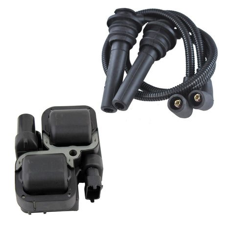 Photo of Kit External Ignition Coil + Spark Plug Cap for Polaris RZR 900 RZR 900 S RZR 4 900 RZR 1000 XP RZR 4 1000 XP 2014-2023 by RM STATOR - Premium for UTVs / Side by Sides