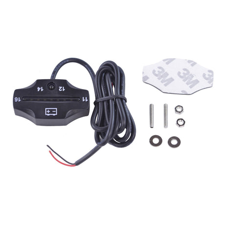 Photo of Universal Battery Volt Meter with Small Digital LED Display Charging Circuit Monitor and Waterproof Case 11V-16V by RM STATOR - Premium for UTVs / Side by Sides