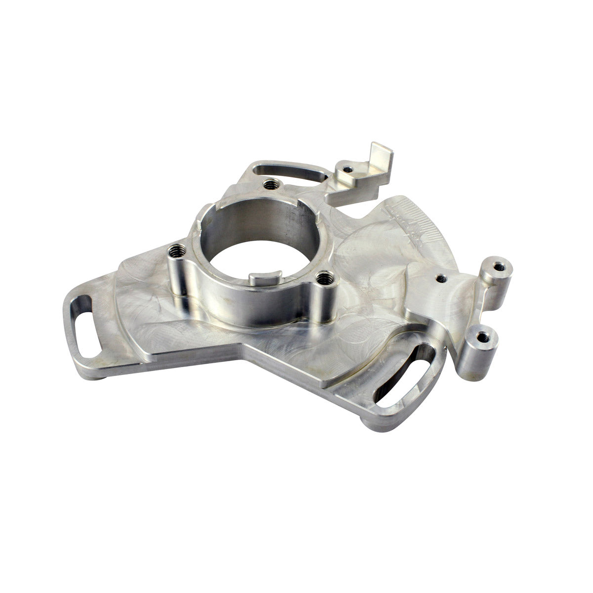 Photo of Performance Machined Aluminum Adjustable Stator Timing Back Plate for Yamaha YFZ350 Banshee 1987-2006 Sparkling Silver by RM STATOR - Premium for UTVs / Side by Sides