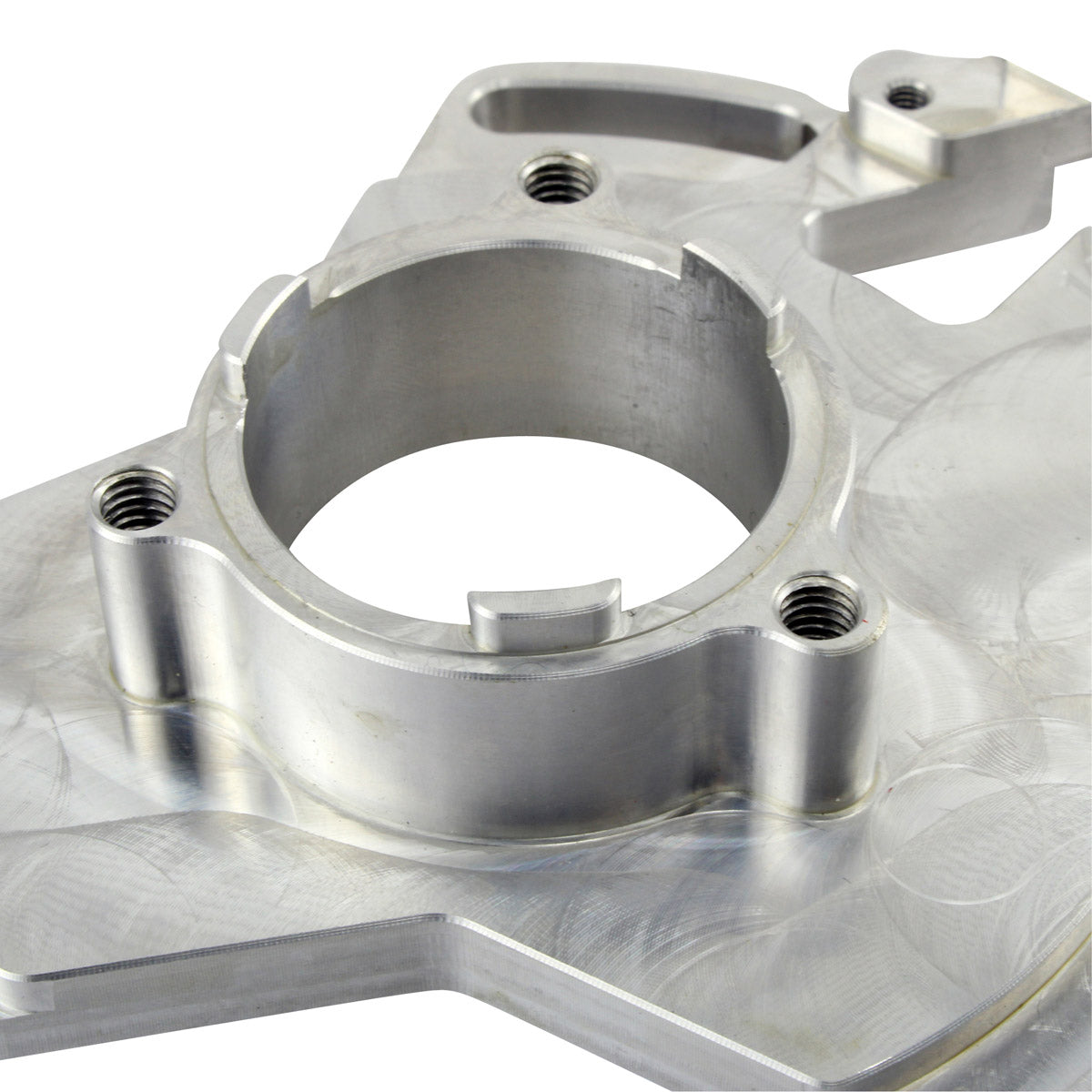 Photo of Performance Machined Aluminum Adjustable Stator Timing Back Plate for Yamaha YFZ350 Banshee 1987-2006 Sparkling Silver by RM STATOR - Premium for UTVs / Side by Sides