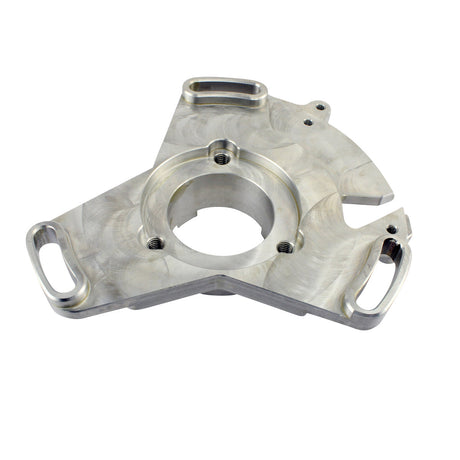 Photo of Performance Machined Aluminum Adjustable Stator Timing Back Plate for Yamaha YFZ350 Banshee 1987-2006 Sparkling Silver by RM STATOR - Premium for UTVs / Side by Sides