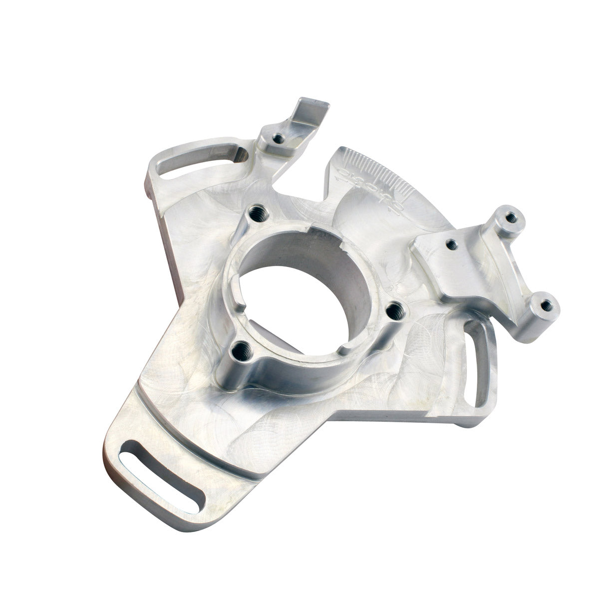 Photo of Performance Machined Aluminum Adjustable Stator Timing Back Plate for Yamaha YFZ350 Banshee 1987-2006 Sparkling Silver by RM STATOR - Premium for UTVs / Side by Sides