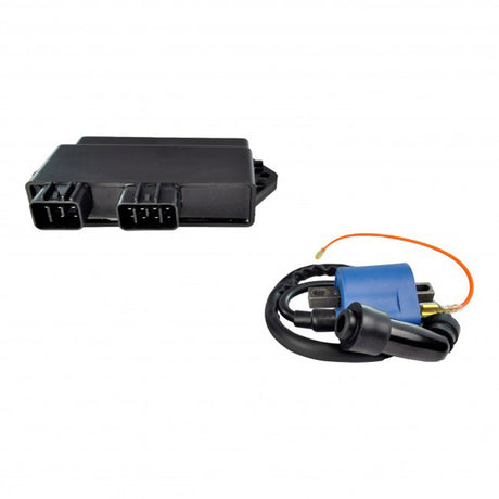 Photo of Kit PeakRP CDI Box + External Ignition Coil for Yamaha YFM 350 Warrior 1997-2001 by RM STATOR - Premium for UTVs / Side by Sides