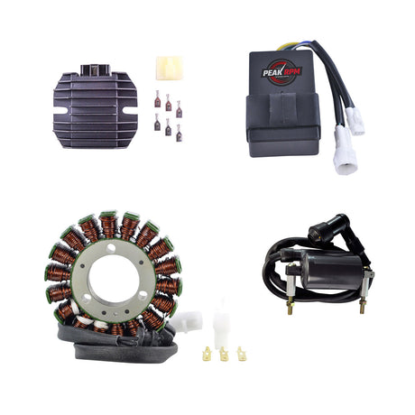 Photo of Kit Stator + Voltage Regulator Rectifier + PeakRPM CDI Box + Ext. Ignition Coil for Kawasaki KLF 300 Bayou B 1988-1991 by RM STATOR - Premium for UTVs / Side by Sides