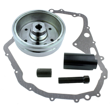 Photo of Kit Imp. Flywheel + Flywheel Puller + Gasket for Suzuki LTF 400 | Arctic Cat 400 2002-2008 | 32102-38F01 / 32101-38F00 by RM STATOR - Premium for UTVs / Side by Sides