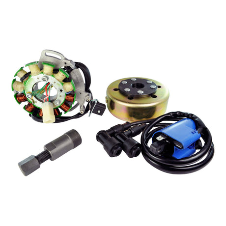 Photo of Kit Stator 100 W + External Ignition Coil + Flywheel + Puller for Yamaha YFZ 350 Banshee 1987-1994 | # 2GU-85510-50-00 by RM STATOR - Premium for UTVs / Side by Sides