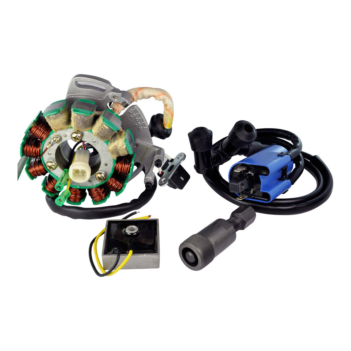 Photo of Kit Stator 200 W + Regulator Rectifier + Ignition Coil + Flywheel Puller for Yamaha YFZ 350 Banshee 1987-1994 by RM STATOR - Premium for UTVs / Side by Sides