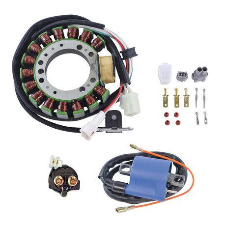 Photo of Stator + Ignition Coil + Solenoid for Yamaha 350 400 Big Bear Warrior 1993-2001 by RM STATOR - Premium for UTVs / Side by Sides