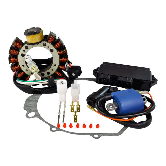 Photo of Stator + CDI Box + Ignition Coil + Gasket for Yamaha YFM 350 Warrior 1997-2001 by RM STATOR - Premium for UTVs / Side by Sides