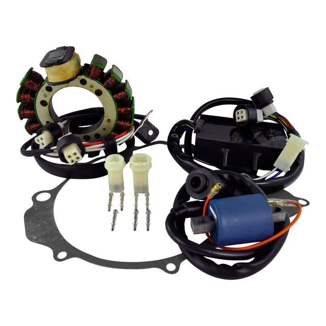 Photo of Stator + CDI Box + Ignition Coil + Gasket for Yamaha YFM 350 Warrior 1990-1995 by RM STATOR - Premium for UTVs / Side by Sides