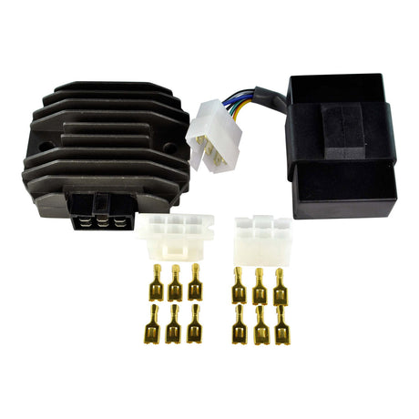 Photo of Over-Voltage Protected CDI Box & Voltage Regulator Rectifier Upgrade for Kawasaki KLF 300 Bayou 1986-1987 by RM STATOR - Premium for UTVs / Side by Sides