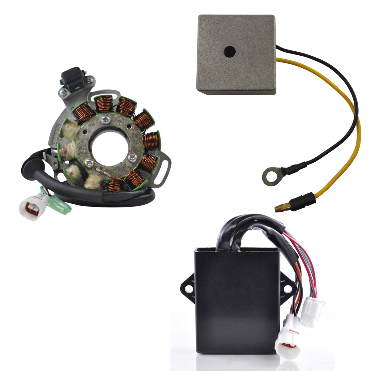 Photo of Kit Stator 200 W + AC Regulator + PeakRPM CDI Box for Yamaha YFZ 350 Banshee 1995-1996 by RM STATOR - Premium for UTVs / Side by Sides