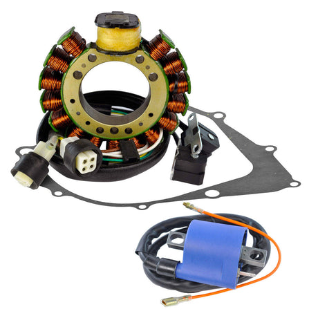 Photo of Kit Stator + Crankcase Cover Gasket + External Ignition Coil for Yamaha YFM 350 Warrior / Big Bear 1987-1989 by RM STATOR - Premium for UTVs / Side by Sides
