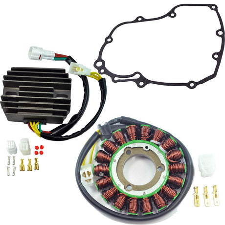 Photo of Kit Improved Heavy Duty Stator + Regulator + Gasket for Suzuki GSXR 600 / GSXR 750 2006-2019 | 31401-01H00 / 31401-01H11 by RM STATOR - Premium for UTVs / Side by Sides