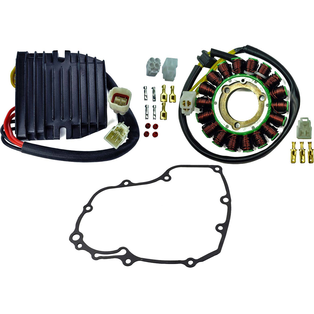 Photo of RM STATOR Kit Improved Heavy Duty Stator + Mosfet Voltage Regulator Rectifier + Gasket for Suzuki GSX-R 600 / GSX-R 750 2006-2019 by RM STATOR - Premium for UTVs / Side by Sides