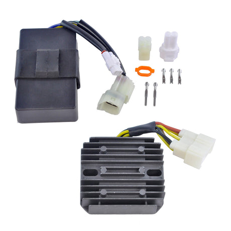 Photo of Kit PeakRPM CDI Box + Voltage Regulator Rectifier for Kawasaki KLF 400 Bayou 1993-1999 by RM STATOR - Premium for UTVs / Side by Sides