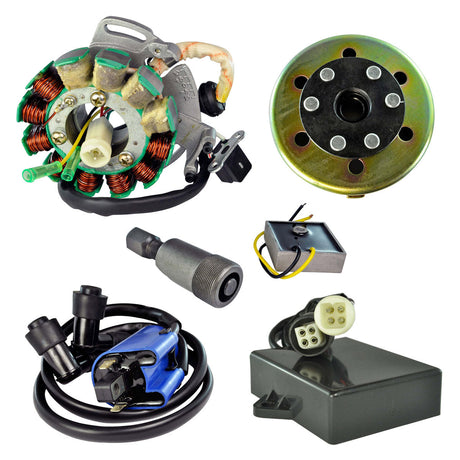 Photo of Stator 200W + Regulator + CDI Box + Coil + Flywheel + Puller for Yamaha YFZ 350 Banshee 1987-1994 | # 2GU-85510-50-00 by RM STATOR - Premium for UTVs / Side by Sides