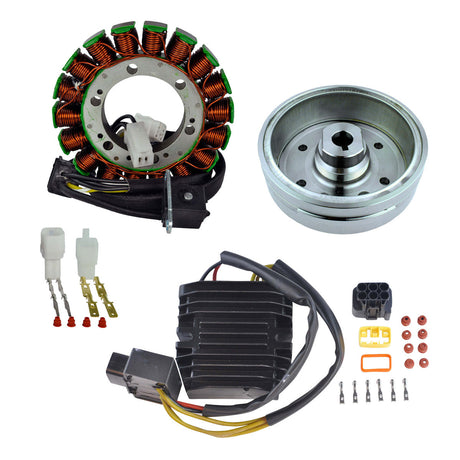 Photo of Kit Stator + Improved Magneto Flywheel + Mosfet Regulator Rectifier for Suzuki LTA 400 Eiger / LTF 400 Eiger 2002-2007 by RM STATOR - Premium for UTVs / Side by Sides