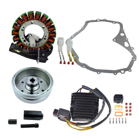 Photo of Kit Improved Flywheel + Puller + Stator + Mosfet Regulator + Gasket for Suzuki LTF 400 Eiger 4x4 Manual 2002-2007 by RM STATOR - Premium for UTVs / Side by Sides