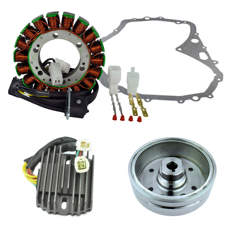 Photo of Kit Improved Flywheel + Stator + Crankcase Cover Gasket + Voltage Regulator for Arctic Cat 400 Manual 2003-2008 by RM STATOR - Premium for UTVs / Side by Sides