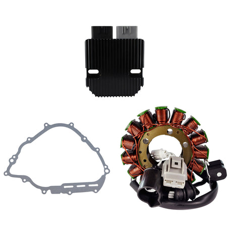 Photo of REVOLT Voltage Regulator Rectifier + Stator + Crankcase Gasket for Yamaha YXR 700 Rhino / YXM Viking 2008-2016 by RM STATOR - Premium for UTVs / Side by Sides