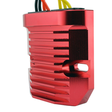 Photo of RMSTATOR Red Aluminum Mosfet Regulator for Suzuki Boulevard C50 / C90 | GSXR 600 / 750 / 1000 2001-2019 | # 32800-47H00 by RM STATOR - Premium for UTVs / Side by Sides