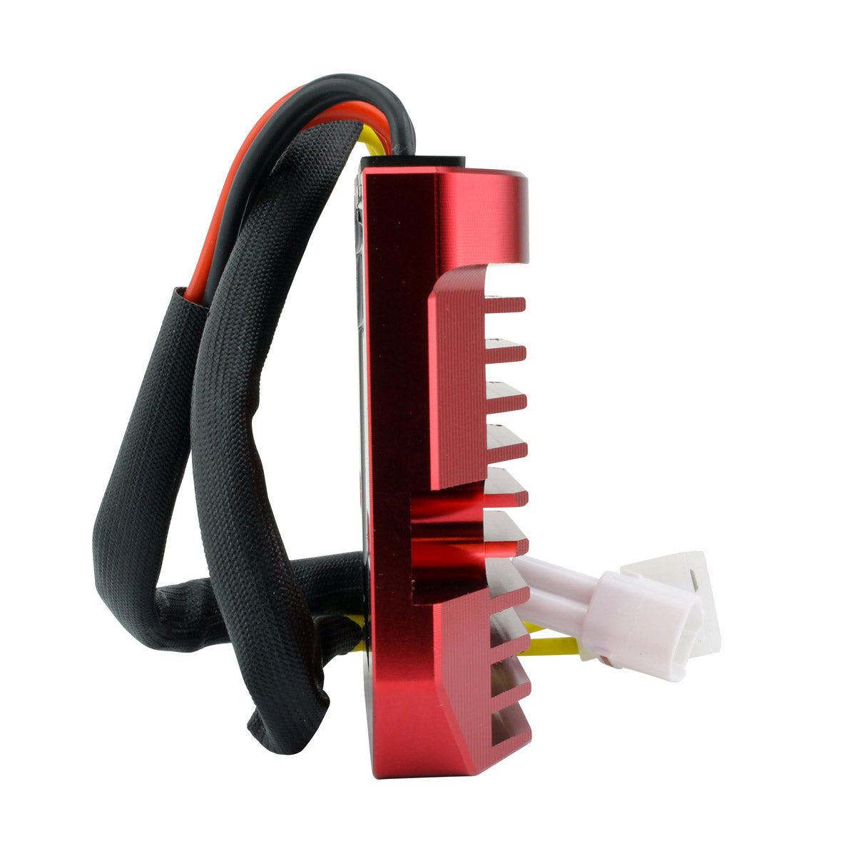 Photo of RMSTATOR Red Aluminum Mosfet Regulator for Suzuki Boulevard C50 / C90 | GSXR 600 / 750 / 1000 2001-2019 | # 32800-47H00 by RM STATOR - Premium for UTVs / Side by Sides
