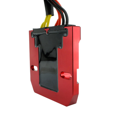 Photo of RMSTATOR Red Aluminum Mosfet Regulator for Suzuki Boulevard C50 / C90 | GSXR 600 / 750 / 1000 2001-2019 | # 32800-47H00 by RM STATOR - Premium for UTVs / Side by Sides