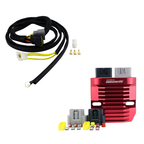 Photo of SERIES Aluminum Regulator + RMSTATOR SurePower ECM Bypass Harness for Polaris Sportsman / Ranger 500 2005-09 | 4011657 by RM STATOR - Premium for UTVs / Side by Sides
