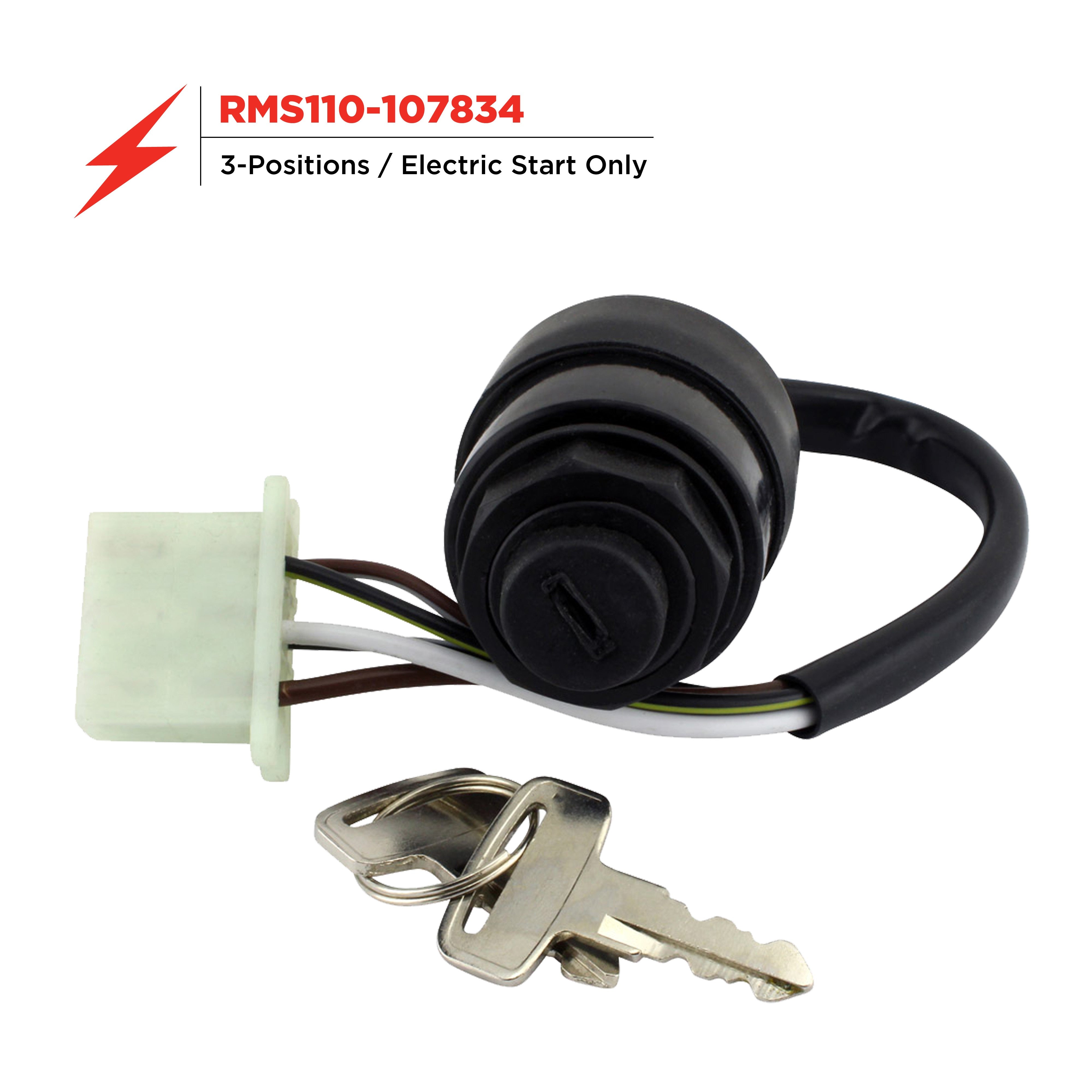 Photo of 3 Position Ignition Key Switch for Yamaha Phazer 480 | VK 540 | Ovation 340 1984-2005 | OEM# 8K1-82510-20-00 by RM STATOR - Premium for UTVs / Side by Sides