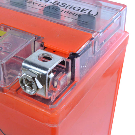 Photo of YTX14-BS 12V 12AH 200 CCA Maintenance Free - Sealed AGM Battery – Built-In Voltage Meter for ATV Motorcycles Scooters by RM STATOR - Premium for UTVs / Side by Sides