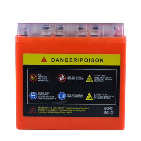 Photo of YTX14-BS 12V 12AH 200 CCA Maintenance Free - Sealed AGM Battery – Built-In Voltage Meter for ATV Motorcycles Scooters by RM STATOR - Premium for UTVs / Side by Sides