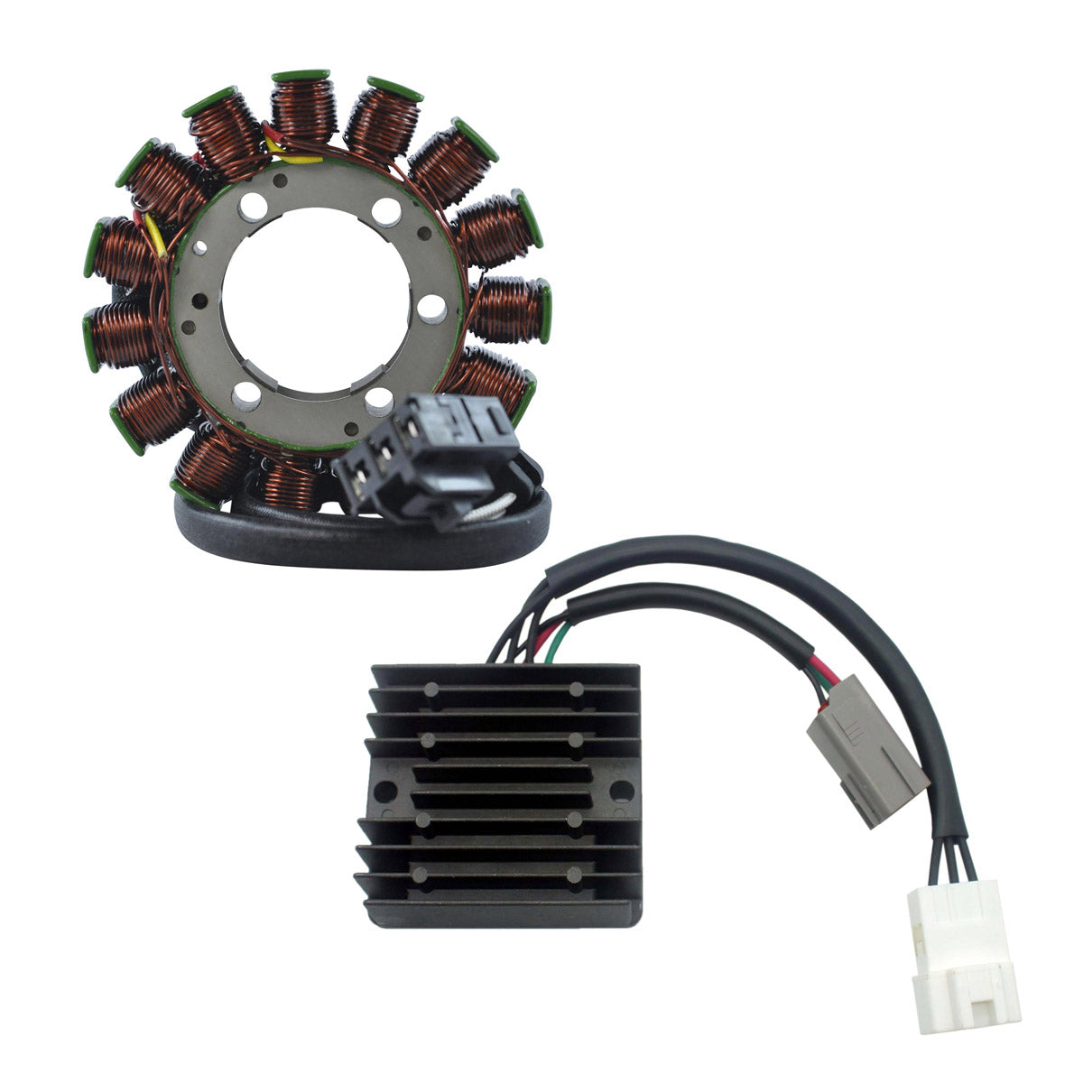 Photo of Kit Stator + Voltage Regulator Rectifier for Kawasaki Ninja ZX-6R 2007 2008 by RM STATOR - Premium for UTVs / Side by Sides