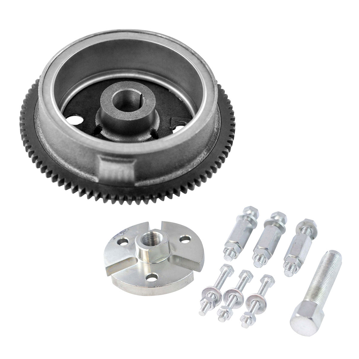 Photo of Kit Flywheel + Flywheel Puller for Polaris ATP Big Boss Magnum Scrambler Sportsman HO Worker 400 500 1997-2004 FF97 by RM STATOR - Premium for UTVs / Side by Sides