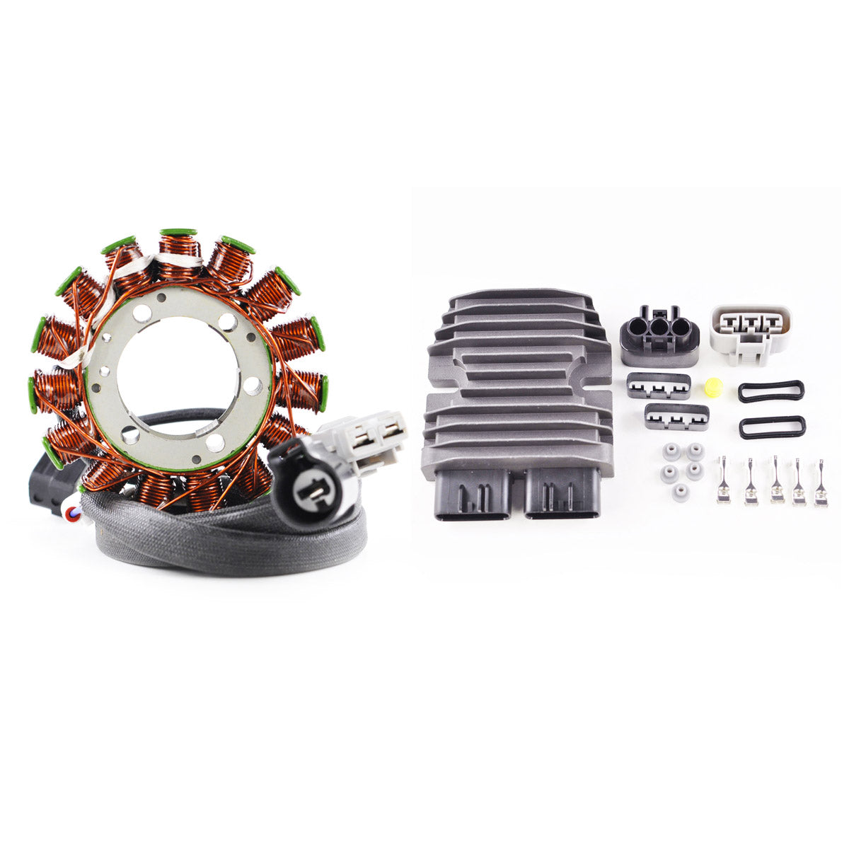 Photo of Kit Generator Stator + Mosfet Voltage Regulator for Kawasaki KVF 750 Brute Force / EPS 2012-2024 | # 21003-0167 by RM STATOR - Premium for UTVs / Side by Sides